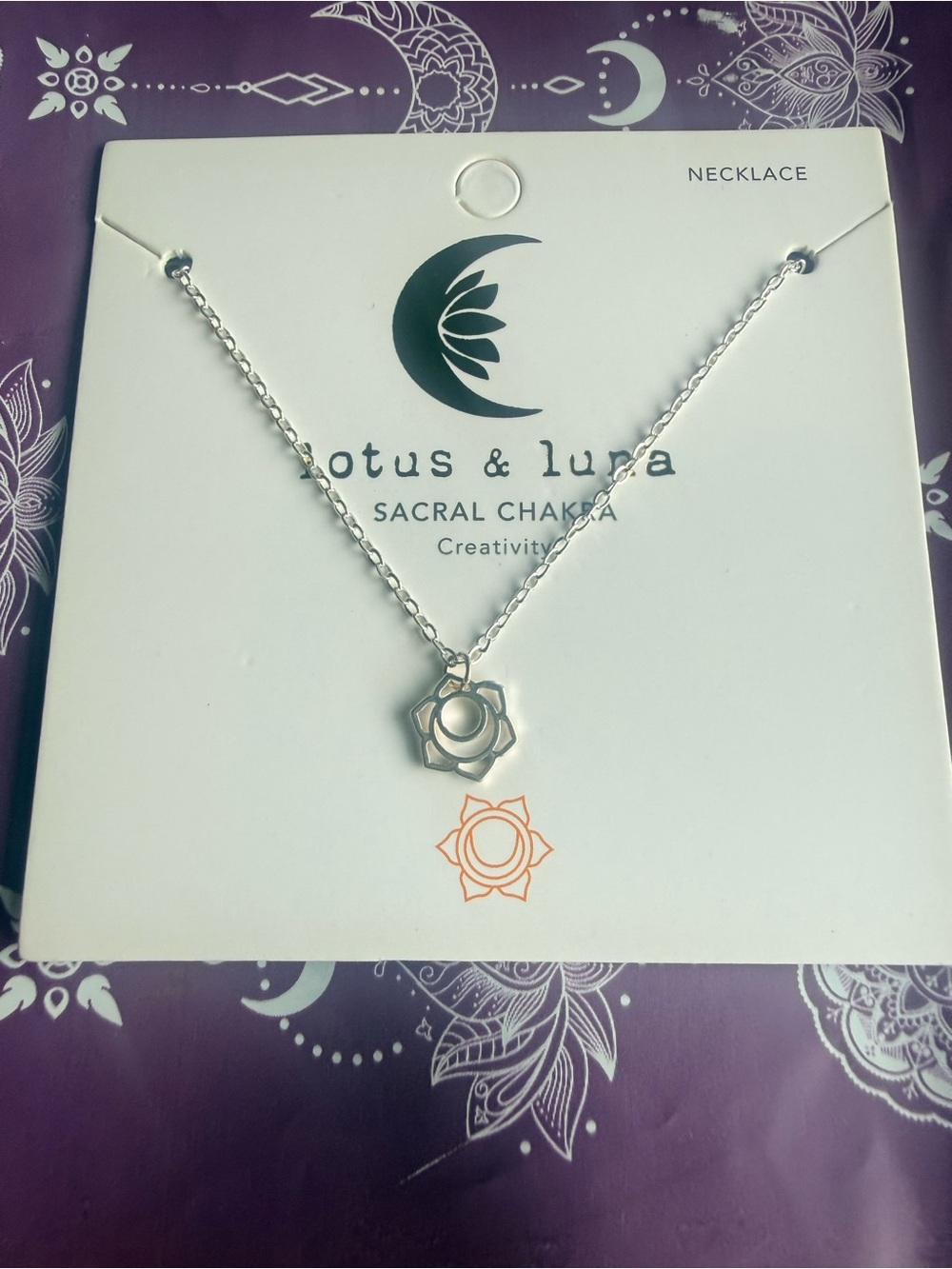 Silver Sacral Chakra Necklace -